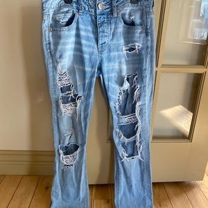 Distressed American Eagle jeans. Hardly worn.
